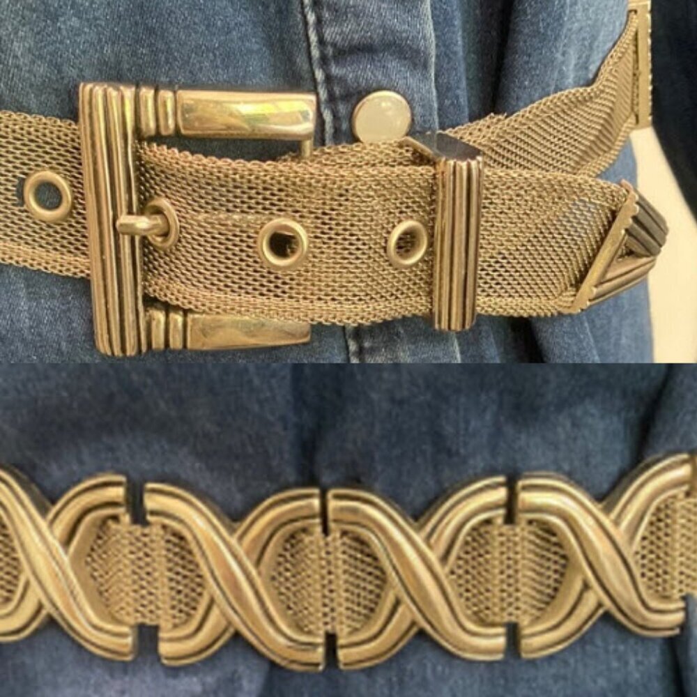 Southwestern Metallic Silver Mesh Belt